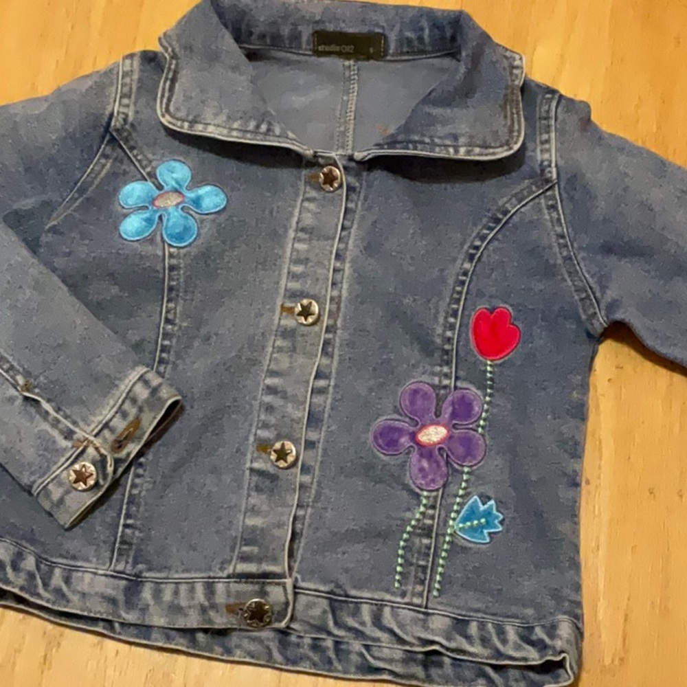 Kids Flower Jean Jacket